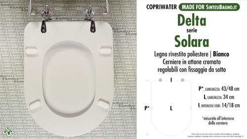 WC-Sitz MADE für wc SOLARA/DELTA Modell. Typ GEWIDMETER. Polyester mit holzkern