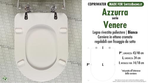 WC-Sitz MADE für wc VENERE/AZZURRA Modell. Typ GEWIDMETER