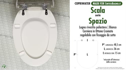 WC-Sitz MADE für wc SPAZIO/SCALA Modell. Typ GEWIDMETER. Polyester mit holzkern