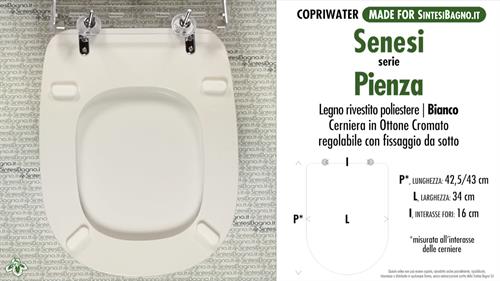 WC-Sitz MADE für wc PIENZA/SENESI Modell. Typ GEWIDMETER. Polyester mit holzkern