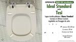 Abattant wc MADE pour TESI/IDEAL STANDARD modèle. BLANC STANDARD