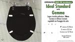 WC-Seat MADE for wc GEMMA/IDEAL STANDARD Model. BLACK. Type DEDICATED