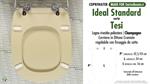 WC-Seat MADE for wc TESI/IDEAL STANDARD Model. CHAMPAGNE. Type DEDICATED