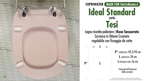 WC-Sitz MADE für wc TESI/IDEAL STANDARD Modell. ROSA WISPERTE. Typ GEWIDMETER