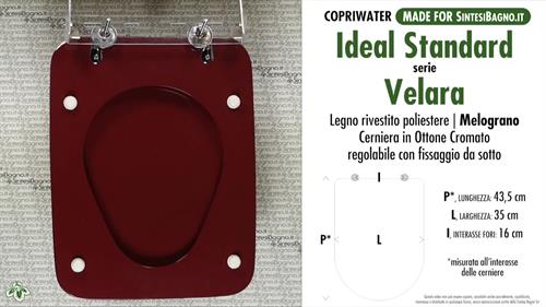 WC-Sitz MADE für wc VELARA/IDEAL STANDARD Modell. GRANATAPFEL. Typ GEWIDMETER