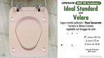WC-Seat MADE for wc VELARA/IDEAL STANDARD Model. WHISPERED PINK. Type DEDICATED