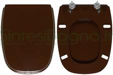 WC-Seat MADE for wc SQUARE POZZI GINORI Model. BROWN. Type DEDICATED