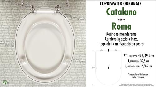 COPRIWATER per wc ROMA. CATALANO. Ricambio ORIGINALE. Duroplast