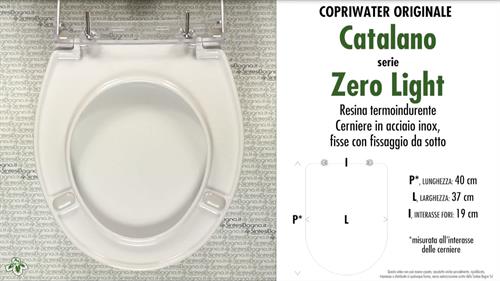 Abattant wc ZERO LIGHT/CATALANO modèle. Type ORIGINAL. Duroplast