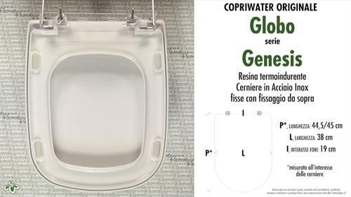 Abattant wc GENESIS/GLOBO modèle. Type ORIGINAL. Duroplast