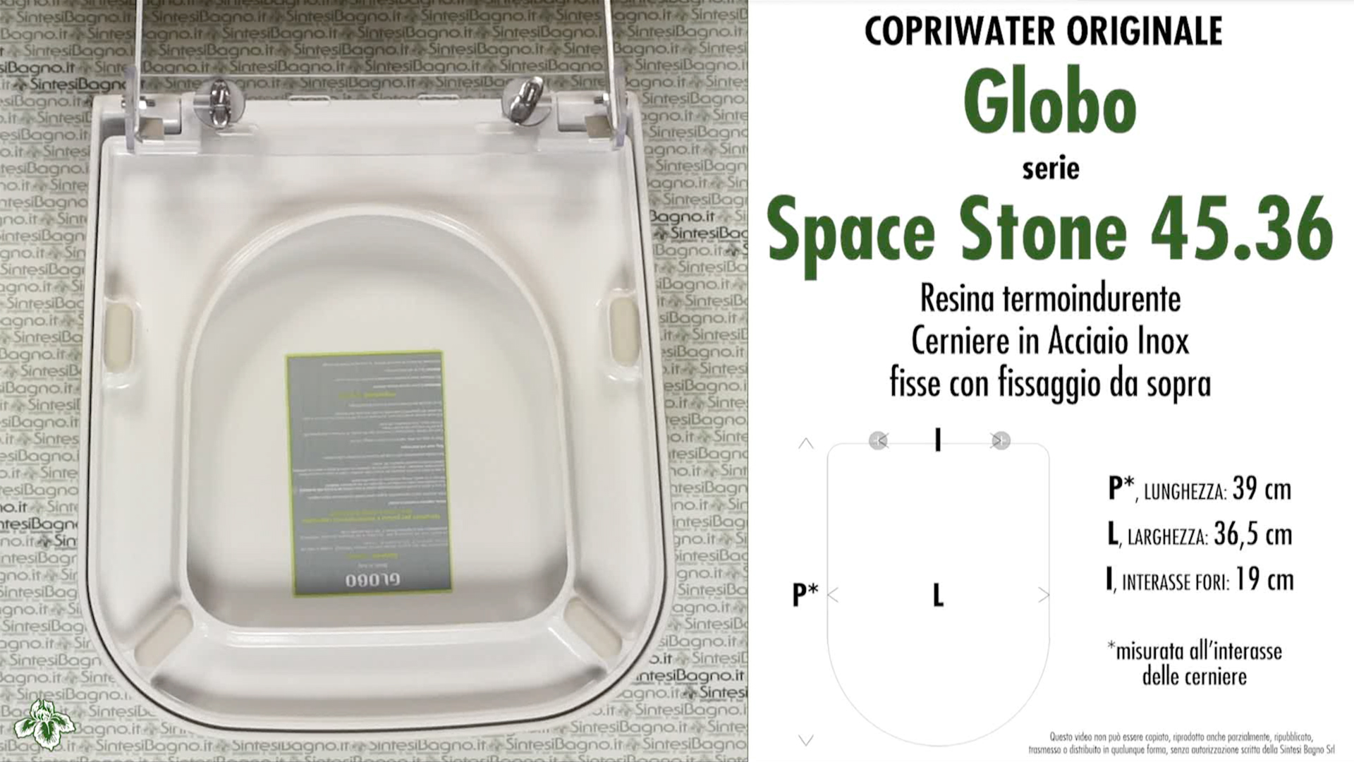 online! Soft STONE ORIGINAL. Duroplast. model. SINTESIBAGNO.SHOP Type ✓ SPACE WC-Seat 45.36/GLOBO Close