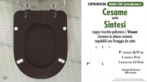 WC-Sitz MADE für wc SINTESI CESAME Modell. CESAME NERZ. Typ GEWIDMETER