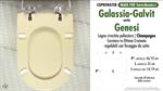 WC-Seat MADE for wc GENESI GALASSIA Model. CHAMPAGNE. Type DEDICATED