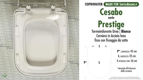 WC-Seat MADE for wc PRESTIGE/CESABO model. PLUS Quality. Duroplast