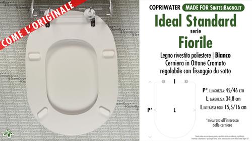 WC-Seat FIORILE IDEAL STANDARD model. Type “LIKE ORIGINAL”. Wood Covered