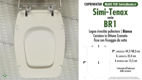 Abattant wc MADE pour BR UNO SIMI-TENAX modèle. Type DÉDIÉ. Bois recouvert