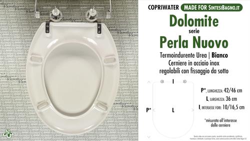 WC-Sitz MADE für wc PERLA NUOVO DOLOMITE Modell. Typ GEWIDMETER. Economic