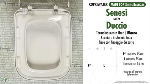 Abattant wc MADE pour DUCCIO SENESI modèle. PLUS Quality. Duroplast