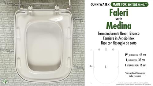 WC-Seat MADE for wc MEDINA FALERI model. PLUS Quality. Duroplast