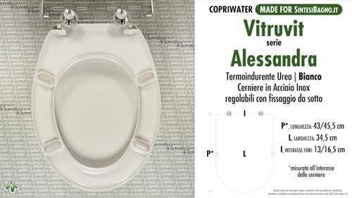 WC-Seat MADE for wc ALESSANDRA VITRUVIT model. Type DEDICATED. Cheap