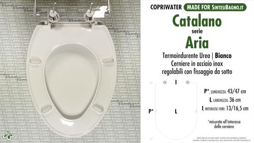 WC-Seat MADE for wc ARIA Tipo Nuovo CATALANO model. Type DEDICATED. Cheap