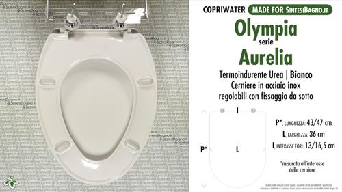Abattant wc MADE pour AURELIA OLYMPIA modèle. Type DÉDIÉ. Économique