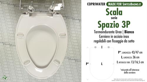 Abattant wc MADE pour SPAZIO 3P SCALA modèle. Type DÉDIÉ. Économique