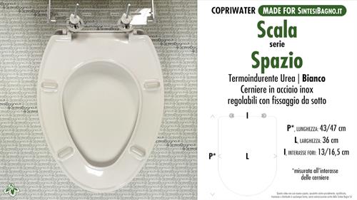 WC-Seat MADE for wc SPAZIO SCALA model. Type DEDICATED. Cheap