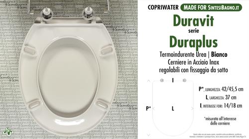 WC-Seat MADE for wc DURAPLUS DURAVIT model. Type DEDICATED. Cheap