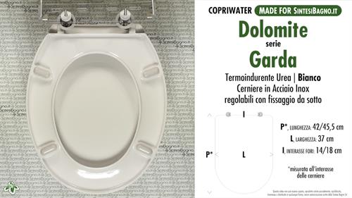 WC-Seat MADE for wc GARDA DOLOMITE model. Type DEDICATED. Cheap