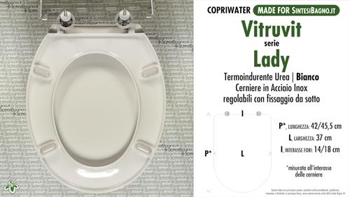 WC-Seat MADE for wc LADY VITRUVIT model. Type DEDICATED. Cheap