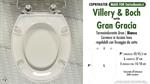 WC-Seat MADE for wc GRAN GRACIA VILLEROY&BOCH model. SOFT CLOSE. Type DEDICATED