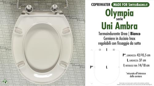 WC-Seat MADE for wc UNI AMBRA OLYMPIA model. SOFT CLOSE. Type DEDICATED. Cheap