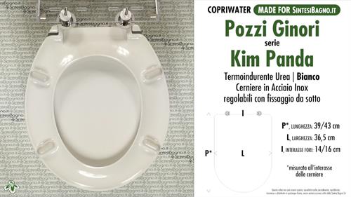 WC-Sitz MADE für wc KIM PANDA POZZI GINORI Modell. Typ GEWIDMETER. Economic