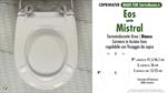 WC-Seat MADE for wc MISTRAL/EOS model. SOFT CLOSE. PLUS Quality. Duroplast