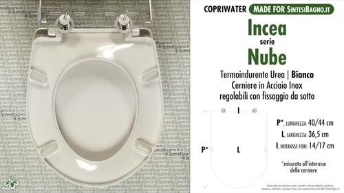 WC-Seat MADE for wc NUBE INCEA model. Type DEDICATED. Cheap