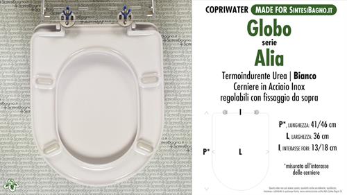 WC-Seat MADE for wc ALIA GLOBO model. Type DEDICATED. Cheap