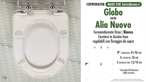 COPRIWATER per wc ALIA Nuovo Cod. AL001. GLOBO. Ricambio DEDICATO. Economico