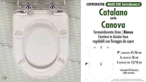 WC-Seat MADE for wc CANOVA CATALANO model. Type DEDICATED. Cheap