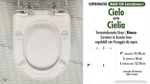 WC-Seat MADE for wc CIELIA CIELO model. Type DEDICATED. Cheap