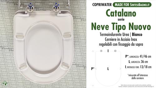 Abattant wc MADE pour NEVE Tipo Nuovo CATALANO modèle. Type DÉDIÉ. Économique