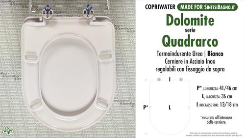 WC-Sitz MADE für wc QUADRARCO DOLOMITE Modell. Typ GEWIDMETER. Economic