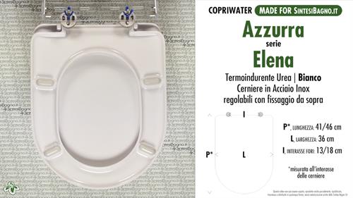 WC-Sitz MADE für wc ELENA AZZURRA Modell. Typ GEWIDMETER. Economic
