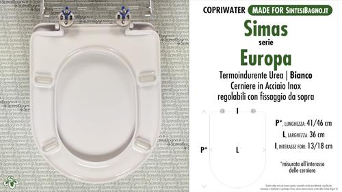 WC-Seat MADE for wc EUROPA SIMAS model. Type DEDICATED. Cheap
