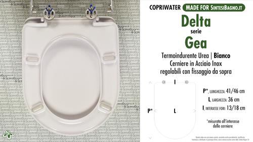 WC-Seat MADE for wc GEA DELTA model. Type DEDICATED. Cheap