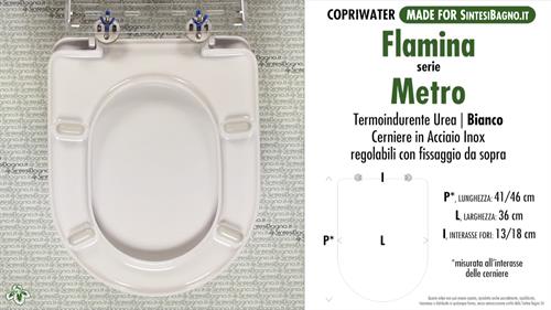 WC-Sitz MADE für wc METRO FLAMINIA Modell. Typ GEWIDMETER. Economic