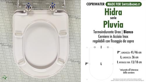 WC-Sitz MADE für wc PLUVIA/PLUVIA Sospeso HIDRA Modell. Typ GEWIDMETER