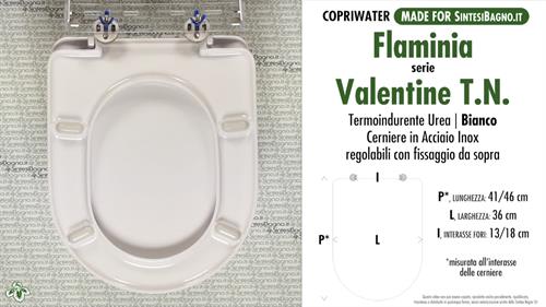 WC-Seat MADE for wc VALENTINE Tipo Nuovo FLAMINIA model. Type DEDICATED. Cheap