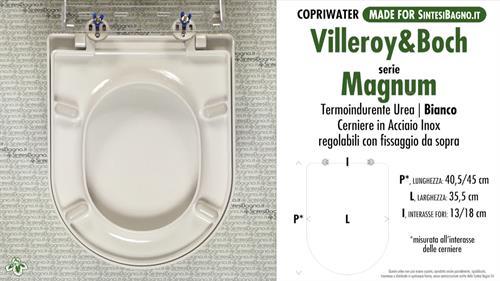 WC-Seat MADE for wc MAGNUM VILLEROY&BOCH model. Type DEDICATED. Cheap