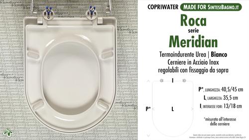 WC-Sitz MADE für wc MERIDIAN ROCA Modell. Typ GEWIDMETER. Economic